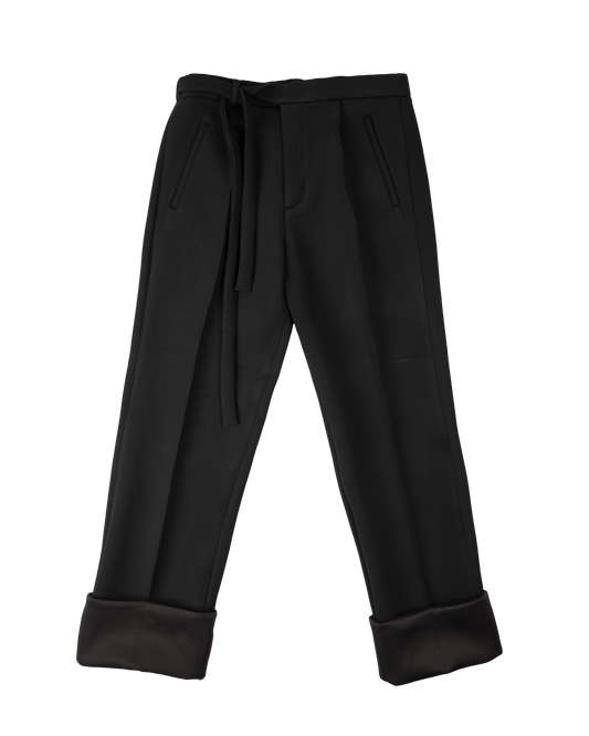 Noragi Trousers with Turn-Up Cuff