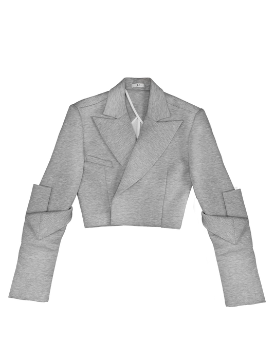 Cropped Origami Sleeve Blazer