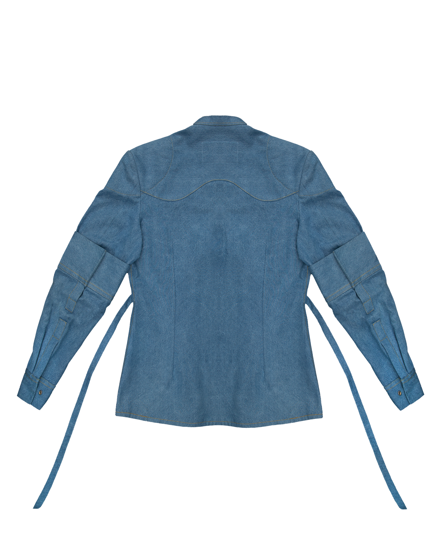 Asymmetric Button Down Overshirt with Inverted Sleeves