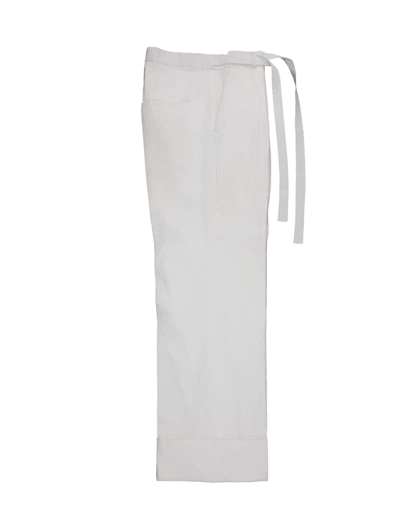 Wide-Cuff Noragi Trousers in Seersucker