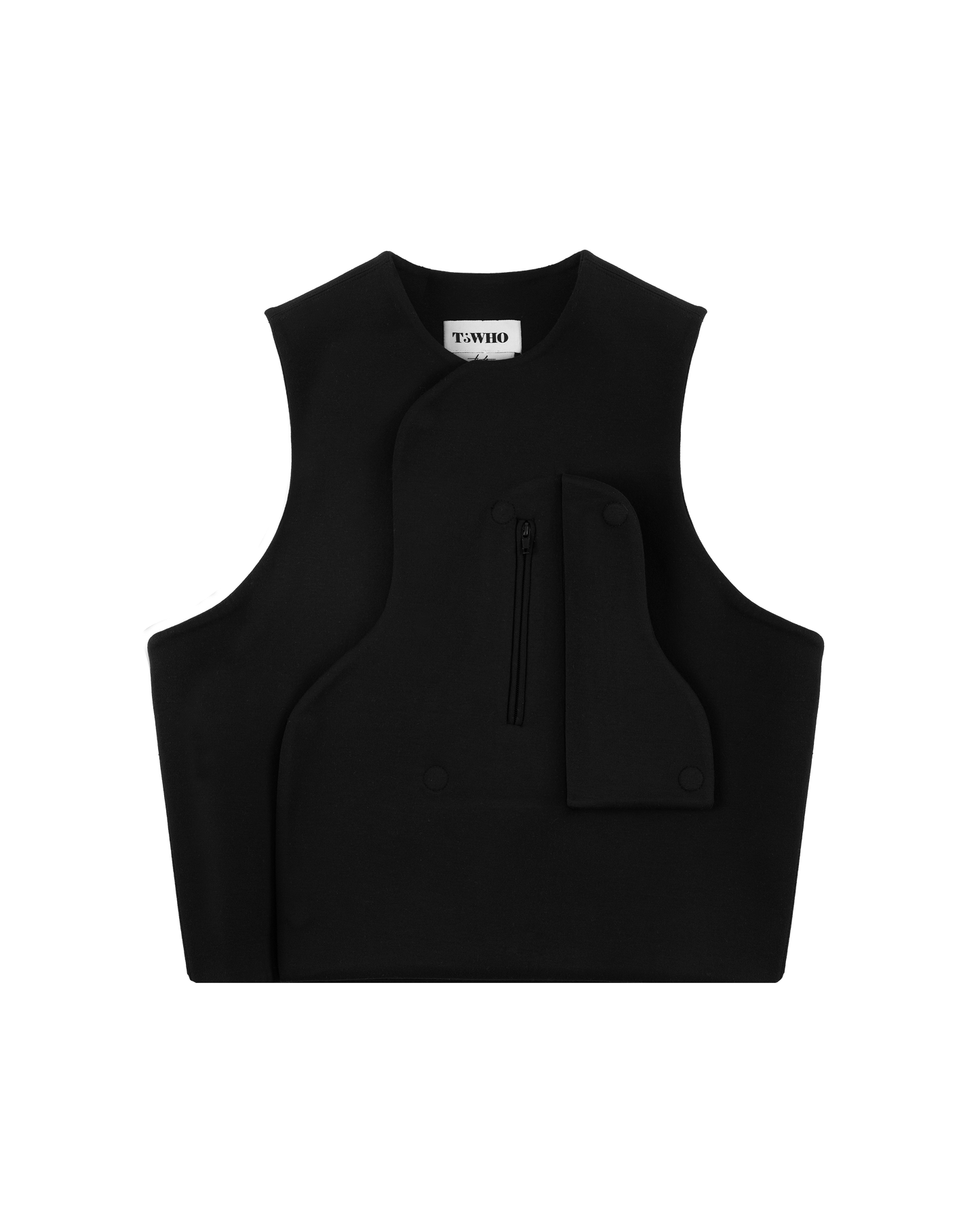 Asymmetric Rider Vest with Bolero Sleeves