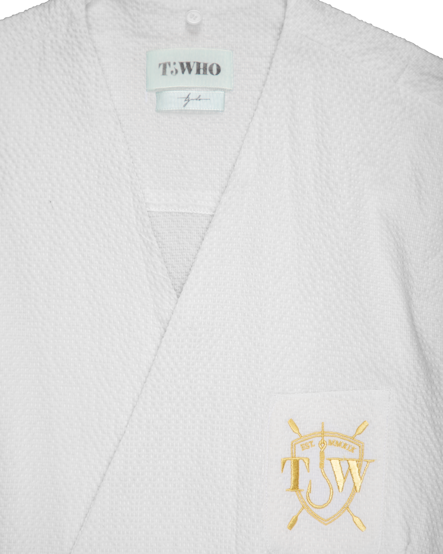 Club Monogram Smoking Jacket in Seersucker