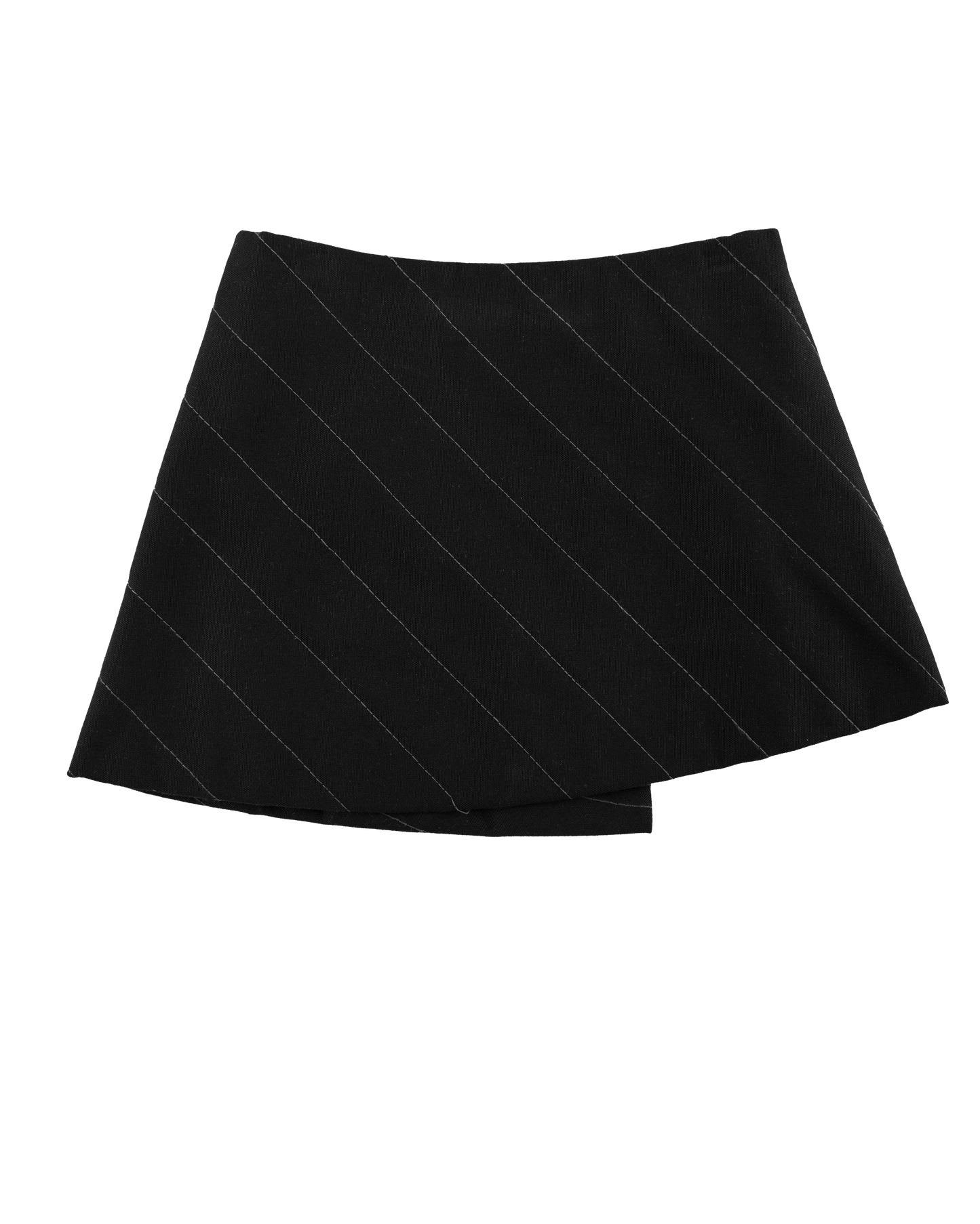 Quilted Wrap Mini Skirt